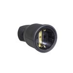 Casa si Gradina - Electrice - Accesorii electrice - Accesorii prize si intrerupatoare - Cupla cauciuc Atra , IP44, neagra, cu contact protectie, 16 A, 250 V - Infinity.ro