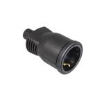 Casa si Gradina - Electrice - Accesorii electrice - Accesorii prize si intrerupatoare - Cupla cauciuc Atra , IP44, neagra, cu contact protectie, 16 A, 250 V - Infinity.ro