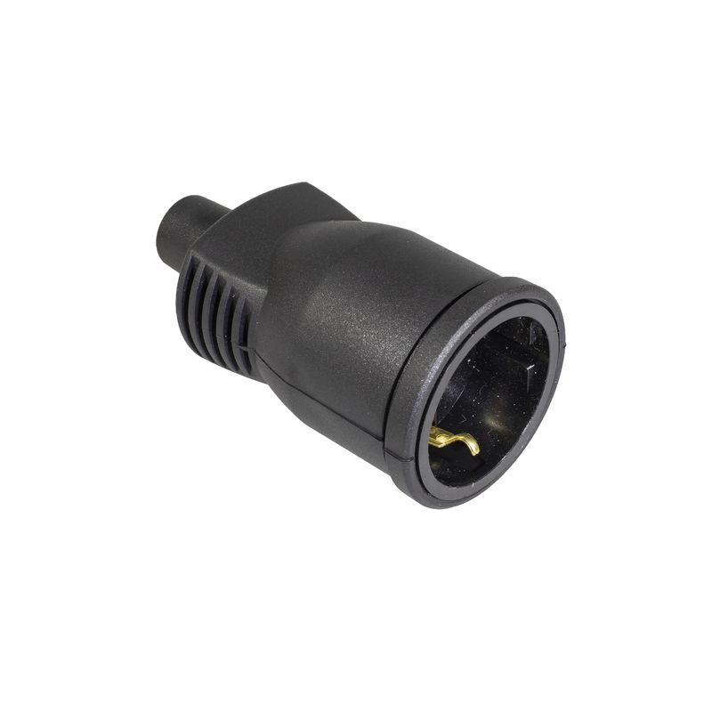Casa si Gradina - Electrice - Accesorii electrice - Accesorii prize si intrerupatoare - Cupla cauciuc Atra , IP44, neagra, cu contact protectie, 16 A, 250 V - Infinity.ro