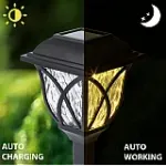 Casa si Gradina - Corpuri si surse de iluminat - Iluminat exterior - Lampi solare - Set 4 Stalpisori Solari LED pentru Gradina, Lumina Calda, 40 cm, Rezistenti la Exterior - Infinity.ro