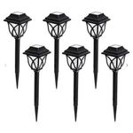 Casa si Gradina - Corpuri si surse de iluminat - Iluminat exterior - Lampi solare - Set 4 Stalpisori Solari LED pentru Gradina, Lumina Calda, 40 cm, Rezistenti la Exterior - Infinity.ro