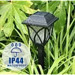 Casa si Gradina - Corpuri si surse de iluminat - Iluminat exterior - Lampi solare - Set 4 Stalpisori Solari LED pentru Gradina, Lumina Calda, 40 cm, Rezistenti la Exterior - Infinity.ro
