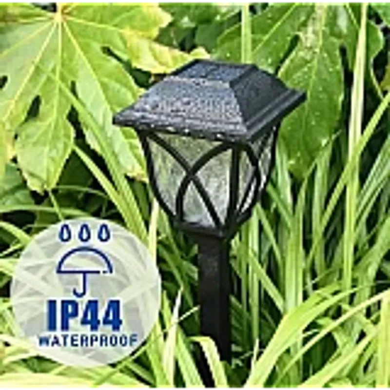 Casa si Gradina - Corpuri si surse de iluminat - Iluminat exterior - Lampi solare - Set 4 Stalpisori Solari LED pentru Gradina, Lumina Calda, 40 cm, Rezistenti la Exterior - Infinity.ro