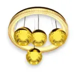 Casa si Gradina - Corpuri si surse de iluminat - Lustre si pendule - Lustra led circulara ajustabila cu 3 globuri 68W 3000K/4000K/6500K A135 - Infinity.ro