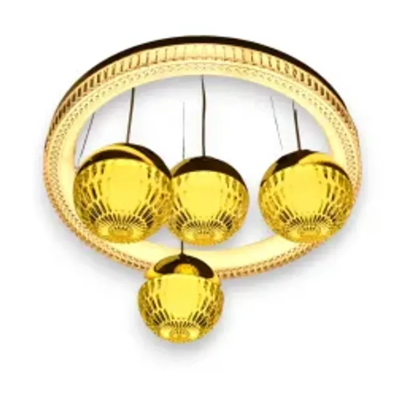 Casa si Gradina - Corpuri si surse de iluminat - Lustre si pendule - Lustra led circulara ajustabila cu 3 globuri 68W 3000K/4000K/6500K A135 - Infinity.ro
