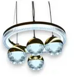 Casa si Gradina - Corpuri si surse de iluminat - Lustre si pendule - Lustra led circulara ajustabila cu 3 globuri 68W 3000K/4000K/6500K A135 - Infinity.ro