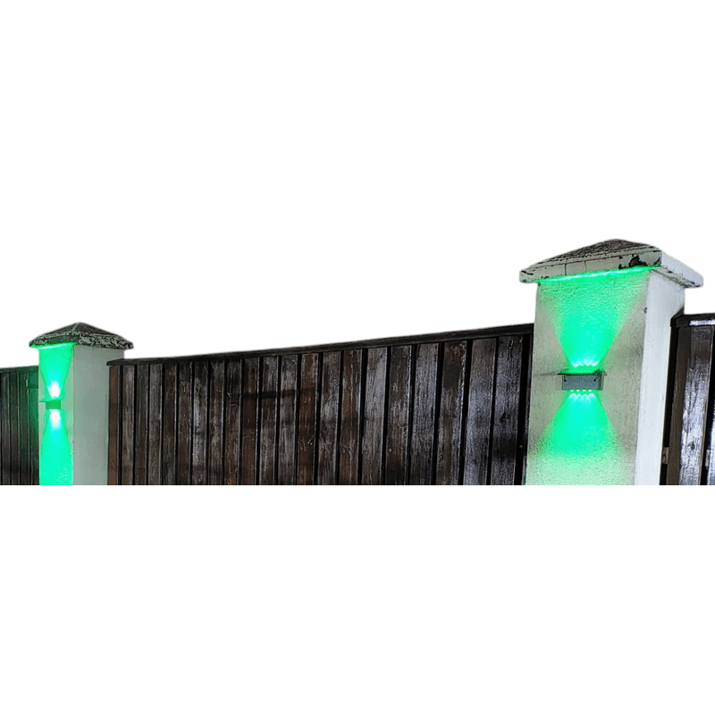 Casa si Gradina - Corpuri si surse de iluminat - Plafoniere, aplice si spoturi - Aplica de perete solara lumina verde LH-799 80W - Infinity.ro