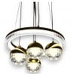 Casa si Gradina - Corpuri si surse de iluminat - Lustre si pendule - Lustra led ajustabila circulara cu 4 globuri 64W 3000K/4000K/6500K A133 - Infinity.ro