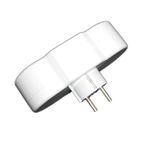 Casa si Gradina - Electrice - Accesorii electrice - Prelungitoare, triple, fise - Triplu Mixt,miez de ceramica  Alb, 2CP CU 2 FCP - Infinity.ro