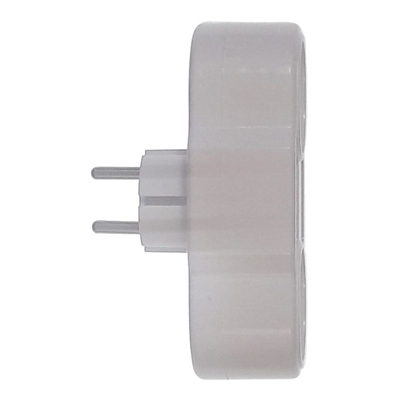 Casa si Gradina - Electrice - Accesorii electrice - Prelungitoare, triple, fise - Triplu Mixt,miez de ceramica  Alb, 2CP CU 2 FCP - Infinity.ro