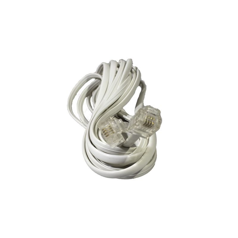 Casa si Gradina - Electrice - Cabluri electrice si conductori - Cablu telefon mufat , 3m, alb , RJ11 tata - RJ11 tata - Infinity.ro