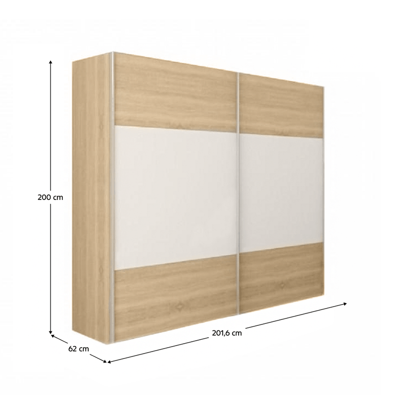 Casa si Gradina - Mobilier - Seturi de mobilier - Seturi dormitor - Set complet dormitor (pat 160x200 cm), stejar, sonoma/alb GABRIELA NEW - Infinity.ro