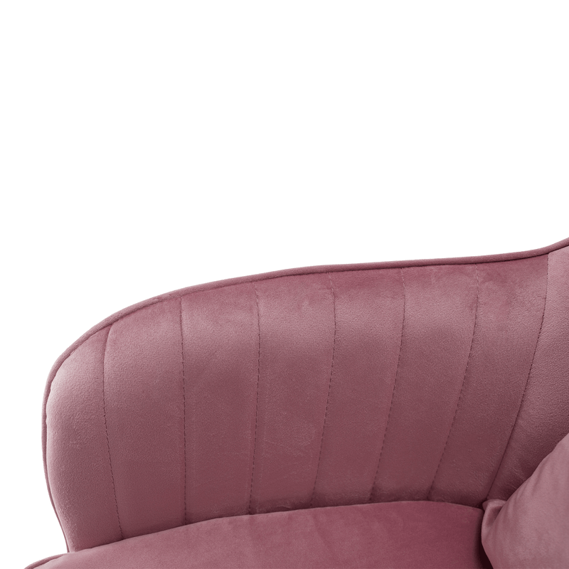 Casa si Gradina - Mobilier - Scaune si fotolii - Scaune - Scaun de birou, tesatura de catifea roz / crom, KLIAN - Infinity.ro