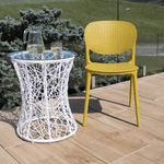 Casa si Gradina - Gradina si terasa - Mobilier exterior - Scaune si sezlonguri gradina - Scaun stivuibil, galben, FEDRA NEW - Infinity.ro