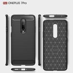 Laptop, Telefoane si Tablete - Telefoane mobile si accesorii - Accesorii Telefoane - Huse telefoane - Husa de protectie pentru OnePlus 7 Pro cu elemente de carbon - Asigura protectie pentru spate, include bumper si capac de protectie - Negru - Infinity.ro