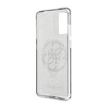 Laptop, Telefoane si Tablete - Telefoane mobile si accesorii - Accesorii Telefoane - Huse telefoane - Husa de protectie GUESS Glitter Circle Gold Logo pentru Samsung Galaxy S20 Plus, Gri - Stil si protectie imbinate intr-un design scnteietor - Infinity.ro