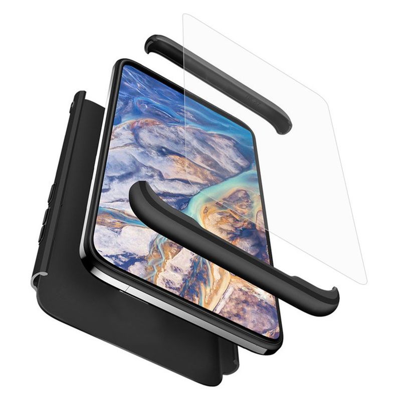 Laptop, Telefoane si Tablete - Telefoane mobile si accesorii - Accesorii Telefoane - Huse telefoane - Husa Full Cover pentru Samsung Galaxy S10, asigura protectie completa de 360 de grade, cu design transparent in culoarea neagra - Infinity.ro