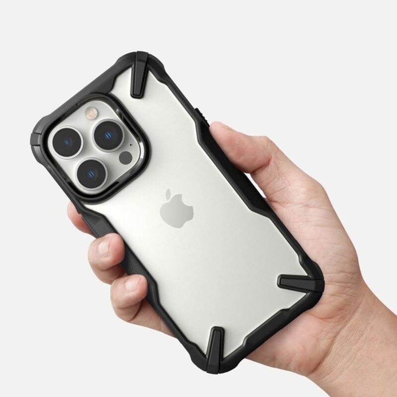 Laptop, Telefoane si Tablete - Telefoane mobile si accesorii - Accesorii Telefoane - Huse telefoane - Husa pentru iPhone 14 Pro, Clear Defender, Negru-Transparent: Eleganta si durabila - protectie ideala pentru telefonul tau - Infinity.ro