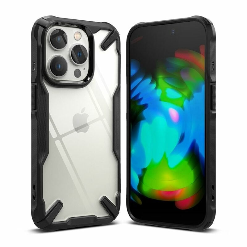 Laptop, Telefoane si Tablete - Telefoane mobile si accesorii - Accesorii Telefoane - Huse telefoane - Husa pentru iPhone 14 Pro, Clear Defender, Negru-Transparent: Eleganta si durabila - protectie ideala pentru telefonul tau - Infinity.ro
