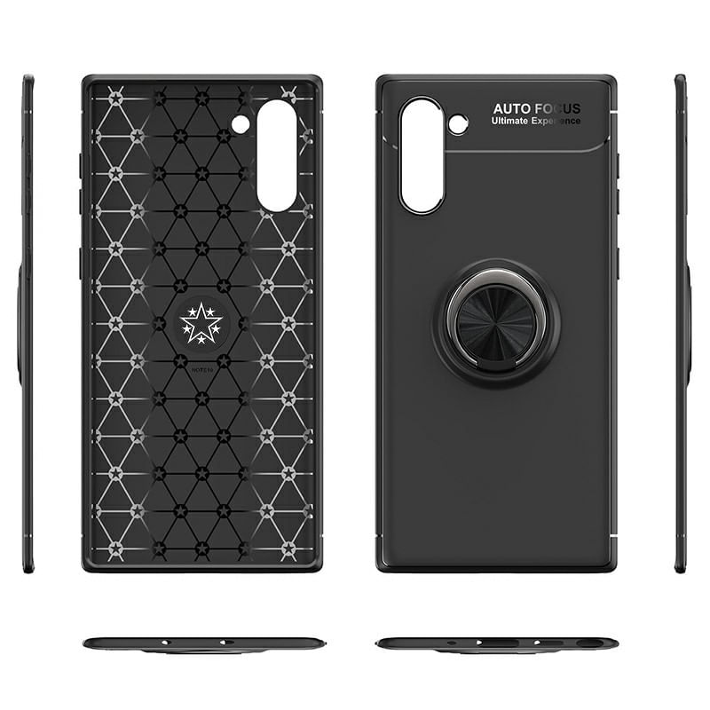Laptop, Telefoane si Tablete - Telefoane mobile si accesorii - Accesorii Telefoane - Huse telefoane - Husa de protectie din TPU cu inel rotativ magnetic pentru Samsung Galaxy Note 10 - Design slim, protectie excelenta in culoarea neagra - Infinity.ro