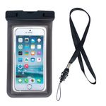 Laptop, Telefoane si Tablete - Telefoane mobile si accesorii - Accesorii Telefoane - Huse telefoane - Protectie subacvatica cu snur pentru telefoane de maxim 6.7 inch, confectionata din material TPU transparent de culoare neagra - Infinity.ro