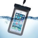 Laptop, Telefoane si Tablete - Telefoane mobile si accesorii - Accesorii Telefoane - Huse telefoane - Protectie subacvatica cu snur pentru telefoane de maxim 6.7 inch, confectionata din material TPU transparent de culoare neagra - Infinity.ro
