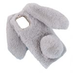 Laptop, Telefoane si Tablete - Telefoane mobile si accesorii - Accesorii Telefoane - Huse telefoane - Husa Iepuras de Plus Huawei P Smart 2020, Gri - imbraca-ti telefonul intr-un iepuras pufos si adauga un strop de personalitate - Infinity.ro