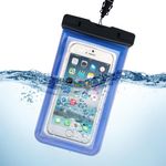 Laptop, Telefoane si Tablete - Telefoane mobile si accesorii - Accesorii Telefoane - Huse telefoane - Husa subacvatica cu snur pentru telefoane de maxim 6.7 inch, realizata din material TPU, intr-o culoare albastra transparenta - Infinity.ro