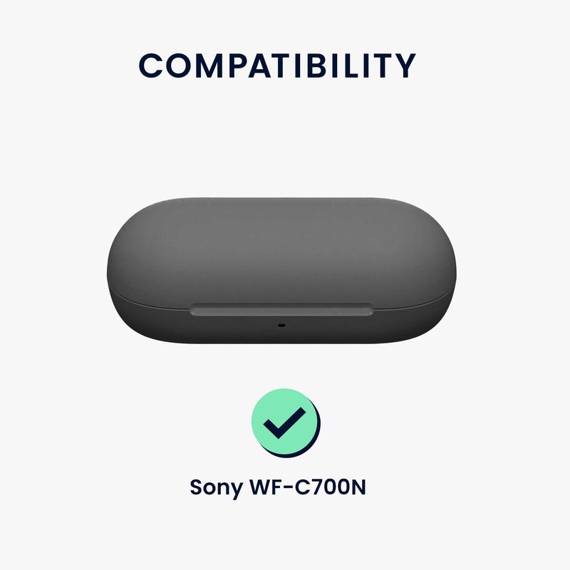 TV, Audio-Video si Foto - Portabile audio - Casti audio - Husa casti Kwmobile pentru Sony WF-C700N, anti-alunecare, curea de mana, TPU, silicon, verde - Infinity.ro