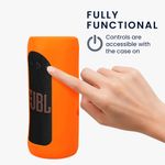 TV, Audio-Video si Foto - Audio Hi-Fi - Accesorii Audio Hi-Fi - Husa de protectie Kwmobile pentru JBL Grip, anti-alunecare, Silicon, portocaliu - Infinity.ro