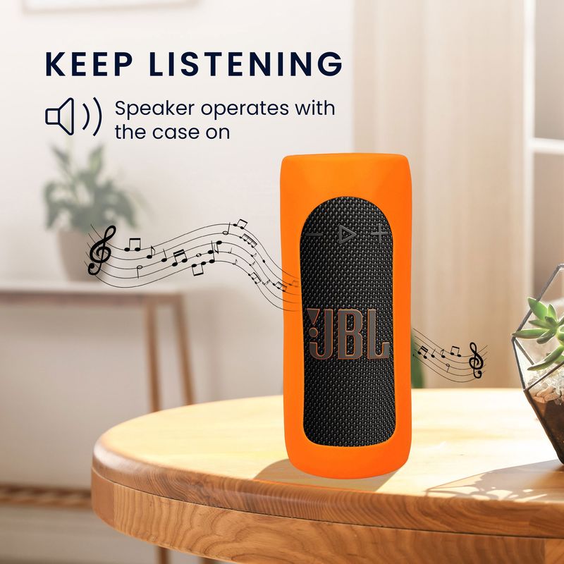 TV, Audio-Video si Foto - Audio Hi-Fi - Accesorii Audio Hi-Fi - Husa de protectie Kwmobile pentru JBL Grip, anti-alunecare, Silicon, portocaliu - Infinity.ro