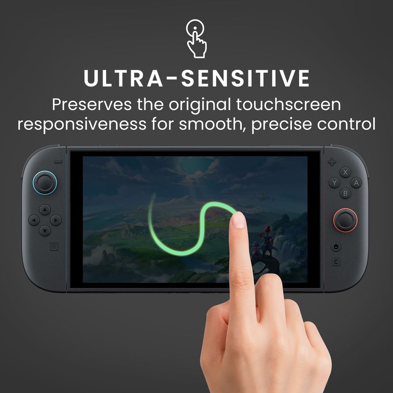 PC, gaming si accesorii - Gaming - Accesorii gaming - Accesorii console gaming - Set 2 folii Kwmobile pentru Nintendo Switch 2 (2025), aplicare fara bule, anti-amprenta, sticla securizata, transparent - Infinity.ro
