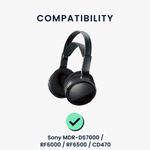 TV, Audio-Video si Foto - Portabile audio - Casti audio - Set 2 pernite casti Kwmobile pentru Sony MDR-DS7000, RF6000, RF6500, CD470, confort sporit, Piele ecologica, negru - Infinity.ro