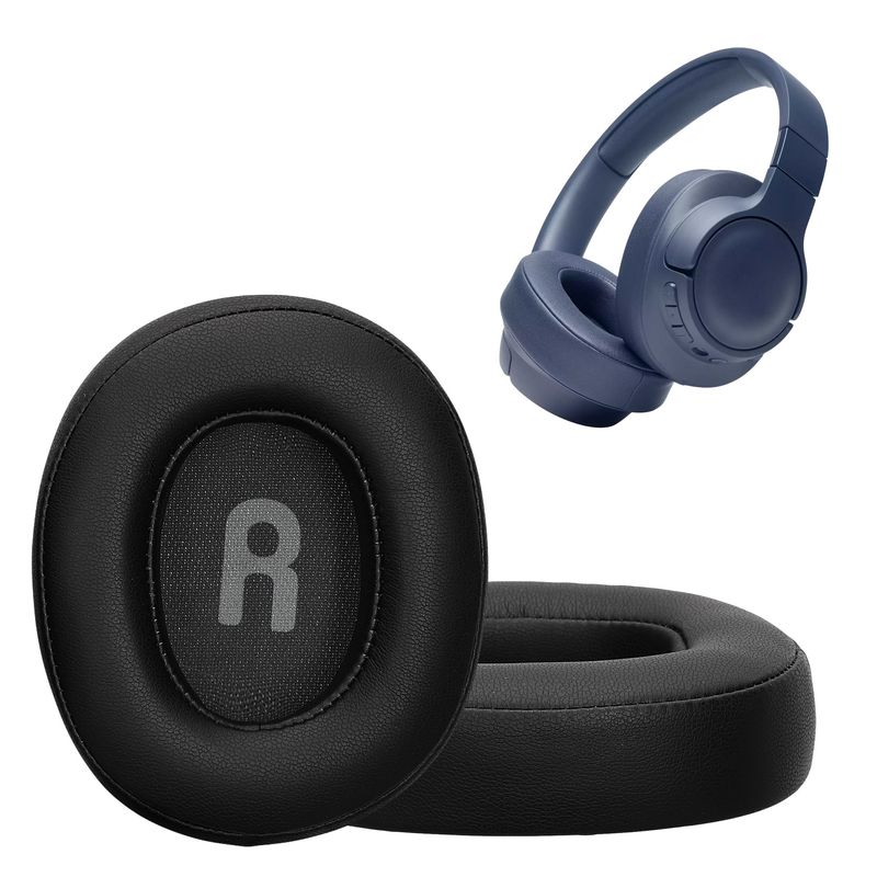 TV, Audio-Video si Foto - Portabile audio - Casti audio - Set 2 pernite casti Kwmobile pentru JBL Tune T760NC, Tune T750BTNC, Tune T710BT, Tune T700BT, Piele ecologica, negru - Infinity.ro