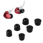 TV, Audio-Video si Foto - Portabile audio - Casti audio - Set 6 dopuri casti Kwmobile pentru Shure AONIC 215, SE215, SE846, SE535, SE112, confort sporit, Spuma cu memorie, negru - Infinity.ro