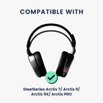 TV, Audio-Video si Foto - Portabile audio - Casti audio - Banda casti Kwmobile pentru SteelSeries Arctis 7, Arctis 9, Arctis 9X, Arctis PRO, confort sporit, Nylon, negru, verde - Infinity.ro