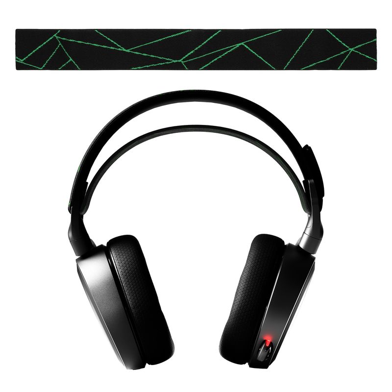 TV, Audio-Video si Foto - Portabile audio - Casti audio - Banda casti Kwmobile pentru SteelSeries Arctis 7, Arctis 9, Arctis 9X, Arctis PRO, confort sporit, Nylon, negru, verde - Infinity.ro