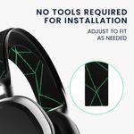 TV, Audio-Video si Foto - Portabile audio - Casti audio - Banda casti Kwmobile pentru SteelSeries Arctis 7, Arctis 9, Arctis 9X, Arctis PRO, confort sporit, Nylon, negru, verde - Infinity.ro