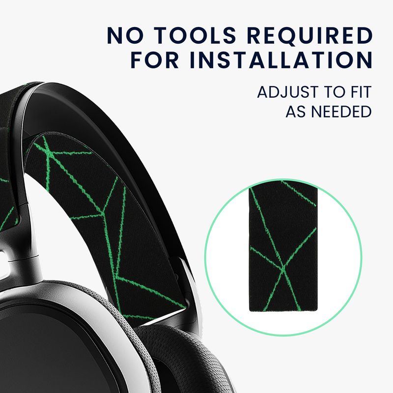 TV, Audio-Video si Foto - Portabile audio - Casti audio - Banda casti Kwmobile pentru SteelSeries Arctis 7, Arctis 9, Arctis 9X, Arctis PRO, confort sporit, Nylon, negru, verde - Infinity.ro