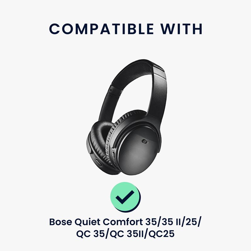 TV, Audio-Video si Foto - Portabile audio - Casti audio - Banda casti Kwmobile pentru Bose QuietComfort 35, QuietComfort 35 II, QuietComfort 25, confort sporit, Nylon, negru - Infinity.ro