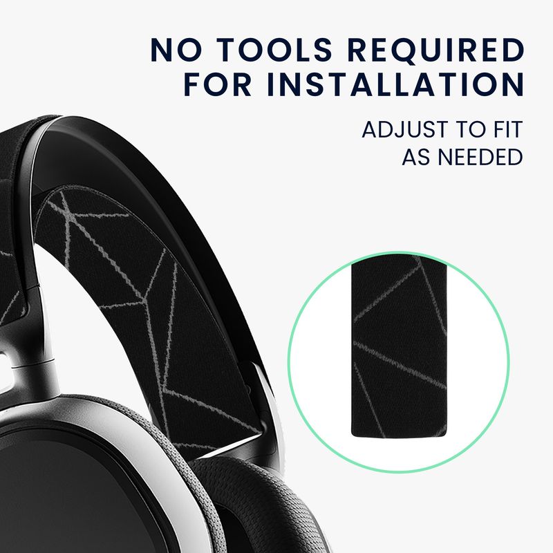 TV, Audio-Video si Foto - Portabile audio - Casti audio - Banda casti Kwmobile pentru SteelSeries Arctis 7, Arctis 9, Arctis 9X, Arctis PRO, confort sporit, Nylon, negru, gri - Infinity.ro