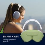 TV, Audio-Video si Foto - Portabile audio - Casti audio - Husa casti Kwmobile pentru Apple AirPods Max, AirPods Max 2, Sleep/Wake, antizgarieturi, Poliester, verde - Infinity.ro