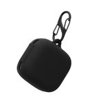 TV, Audio-Video si Foto - Portabile audio - Casti audio - Husa casti Kwmobile pentru Sennheiser ACCENTUM True Wireless, cu carabina, antizgarieturi, Silicon, negru - Infinity.ro