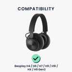 TV, Audio-Video si Foto - Portabile audio - Casti audio - Set 2 pernite casti Kwmobile pentru Bang & Olufsen H4, H6, H7, H9, H9i, HX, H9 Gen3, confort, Piele ecologica, negru - Infinity.ro