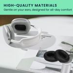 TV, Audio-Video si Foto - Portabile audio - Casti audio - Set 2 pernite casti Kwmobile pentru Bang & Olufsen H4, H6, H7, H9, H9i, HX, H9 Gen3, confort, Piele ecologica, negru - Infinity.ro