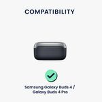 TV, Audio-Video si Foto - Portabile audio - Casti audio - Husa casti Kwmobile pentru Samsung Galaxy Buds 4, Galaxy Buds 4 Pro, cu carabina, antizgarieturi, Silicon, negru - Infinity.ro