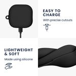 TV, Audio-Video si Foto - Portabile audio - Casti audio - Husa casti Kwmobile pentru Samsung Galaxy Buds 4, Galaxy Buds 4 Pro, cu carabina, antizgarieturi, Silicon, negru - Infinity.ro