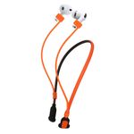 TV, Audio-Video si Foto - Portabile audio - Casti audio - Husa casti Kwmobile pentru Apple AirPods 3/4/Pro/Pro 2/Pro 3, Silicon, negru, portocaliu - Infinity.ro
