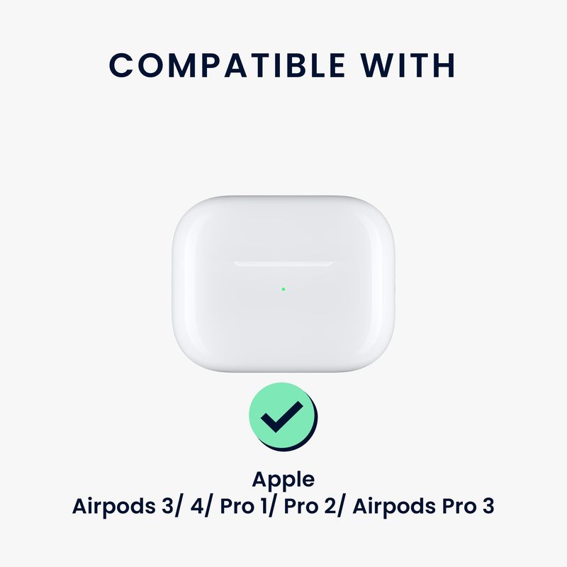 TV, Audio-Video si Foto - Portabile audio - Casti audio - Husa casti Kwmobile pentru Apple AirPods 3/4/Pro/Pro 2/Pro 3, Silicon, negru, portocaliu - Infinity.ro
