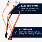 TV, Audio-Video si Foto - Portabile audio - Casti audio - Husa casti Kwmobile pentru Apple AirPods 3/4/Pro/Pro 2/Pro 3, Silicon, negru, portocaliu - Infinity.ro